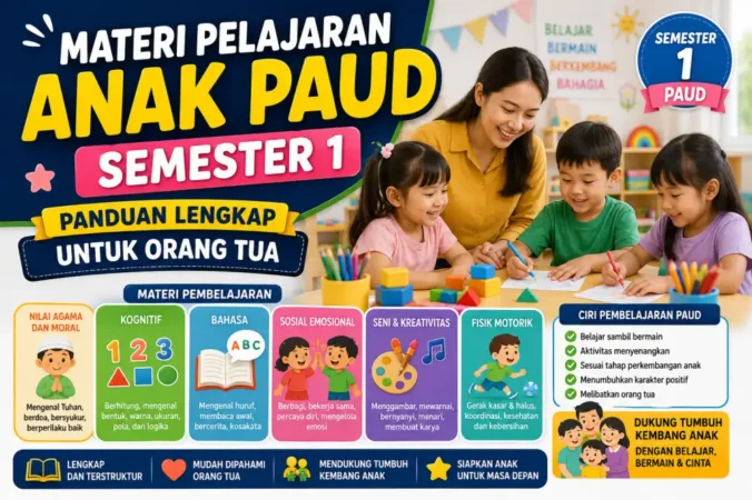 Materi Pelajaran Anak PAUD Semester 1: Panduan Lengkap untuk Orang Tua
