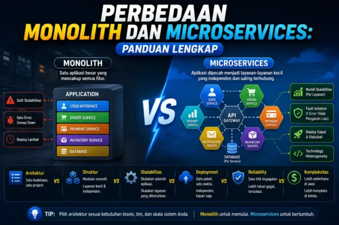 Perbedaan Monolith dan Microservices: Panduan
