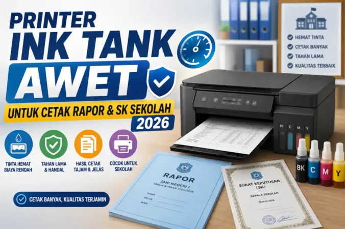 Printer Ink Tank Awet untuk Cetak Rapor & SK Sekolah 2026
