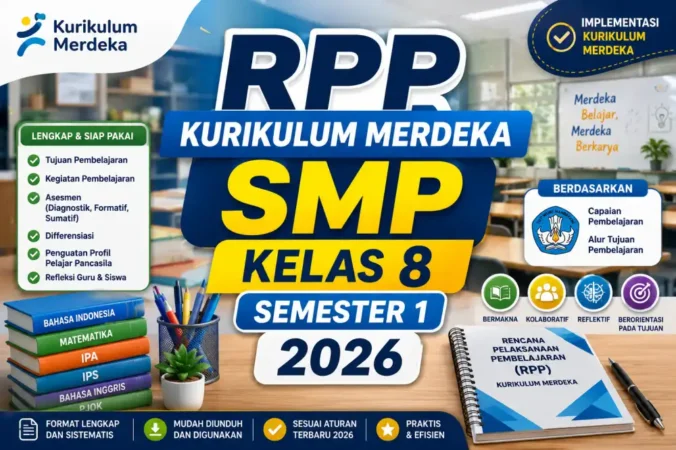 RPP Kurikulum Merdeka SMP Kelas 8 Semester 1 2026
