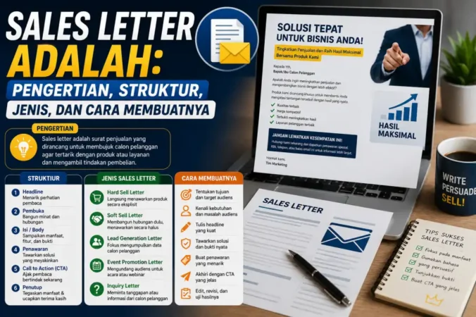 Sales Letter Adalah: Pengertian, Struktur, Jenis, dan Contohnya