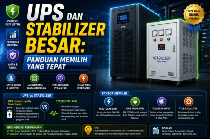 UPS dan Stabilizer Besar: Panduan Memilih yang Tepat