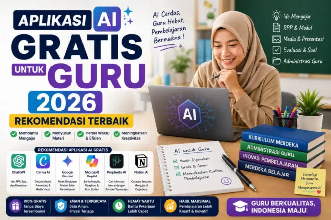 Aplikasi AI Gratis untuk Guru 2026: Rekomendasi Terbaik