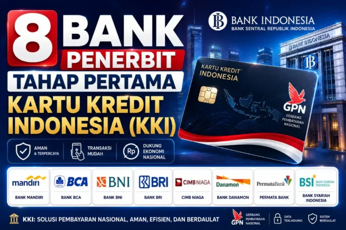 8 Bank Penerbit Tahap Pertama Kartu Kredit Indonesia (KKI)