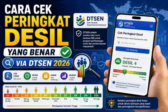 Cara Cek Peringkat Desil yang Benar via DTSEN 2026