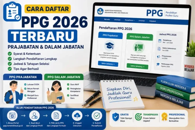 Cara Daftar PPG 2026 Terbaru: Prajabatan & Dalam Jabatan