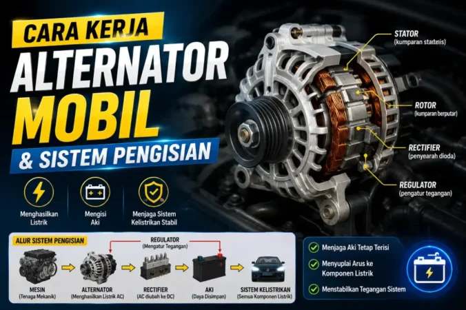 Cara Kerja Alternator Mobil & Sistem Pengisian