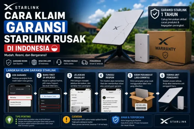 Cara Klaim Garansi Starlink Rusak di Indonesia