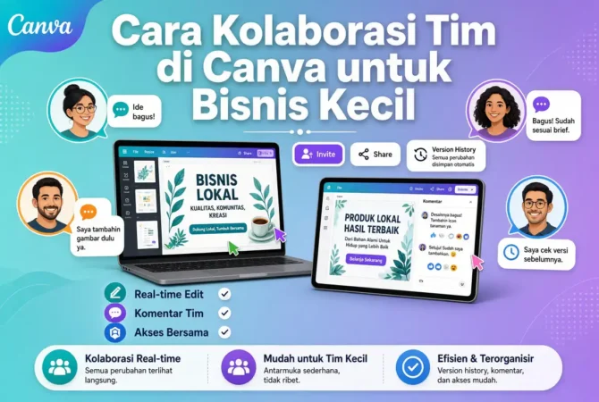 Cara Kolaborasi Tim di Canva untuk Bisnis Kecil