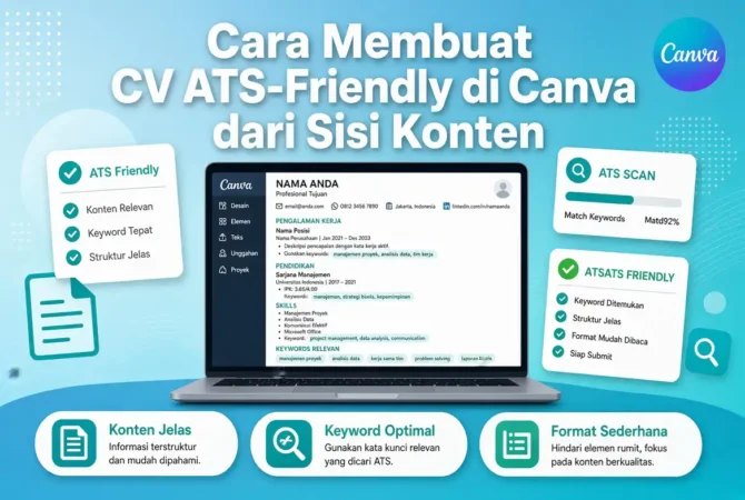 Cara Membuat CV ATS-Friendly di Canva dari Sisi Konten
