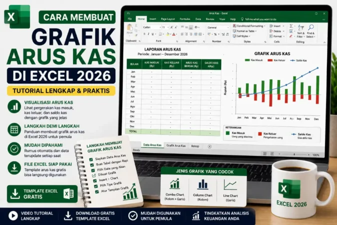 Cara Membuat Grafik Arus Kas di Excel 2026: Tutorial