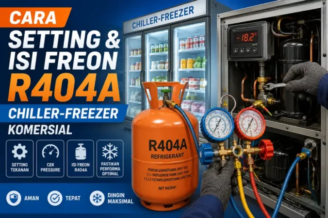 Cara Setting & Isi Freon R404A Chiller-Freezer Komersial