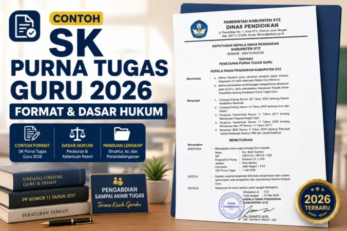 Contoh SK Purna Tugas Guru 2026: Format & Dasar Hukum