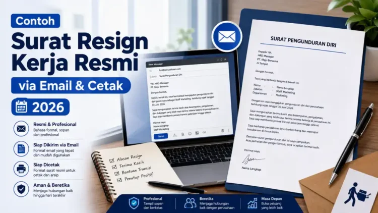 Contoh Surat Resign Kerja Resmi via Email & Cetak