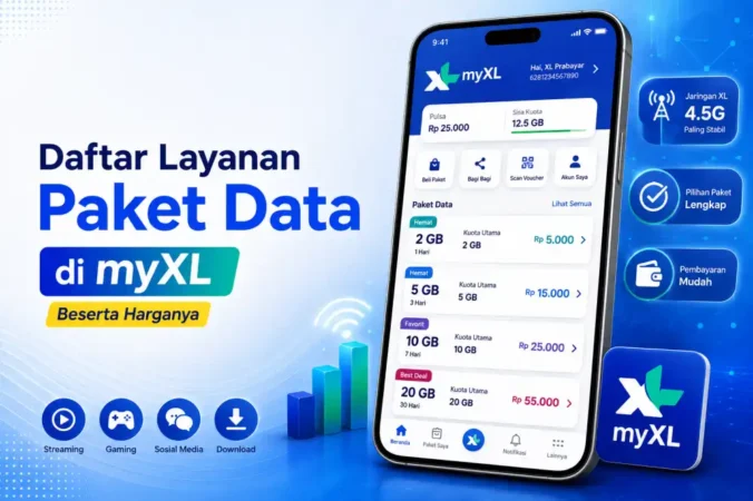 Daftar Layanan Paket Data di myXL Beserta Harganya