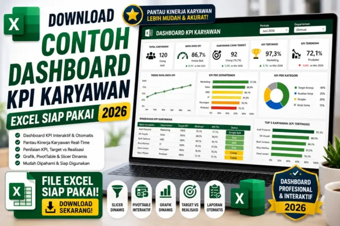 Download Contoh Dashboard KPI Karyawan Excel Siap Pakai 2026