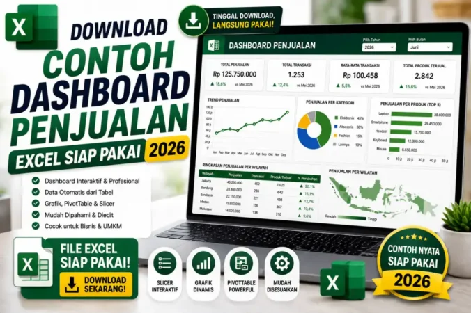 Download Contoh Dashboard Penjualan Excel Siap Pakai 2026