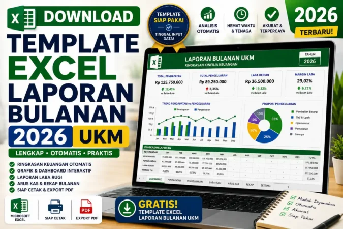 Download Template Excel Laporan Bulanan 2026 UKM