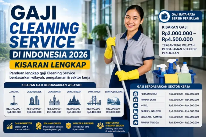 Gaji Cleaning Service di Indonesia 2026: Kisaran Lengkap