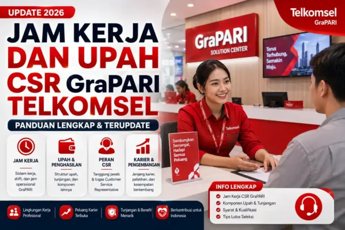 Jam Kerja dan Upah CSR GraPARI Telkomsel 2026
