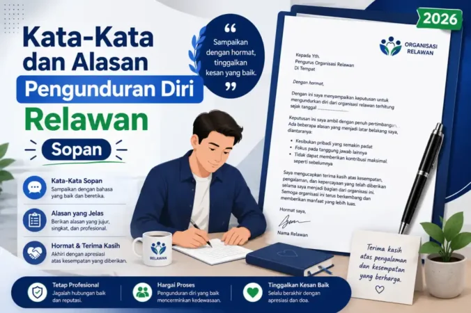 Kata-Kata dan Alasan Pengunduran Diri Relawan Sopan