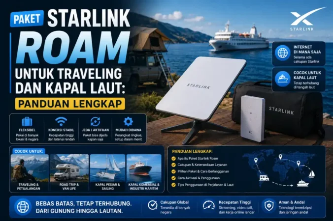 Paket Starlink Roam untuk Traveling dan Kapal Laut: Panduan