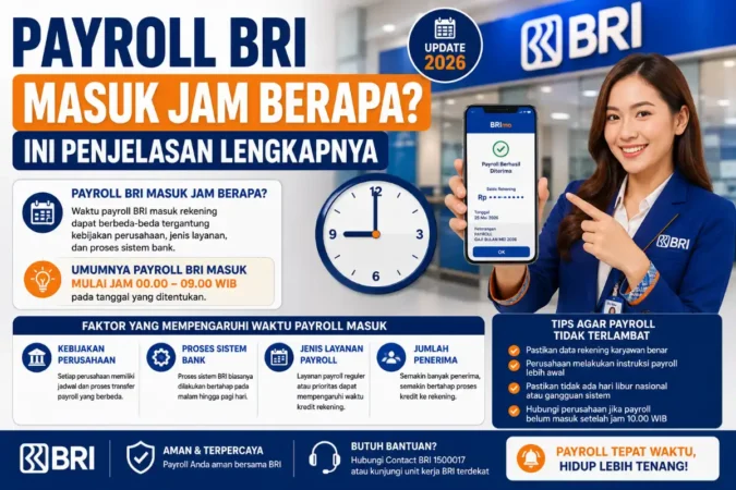 Payroll BRI Masuk Jam Berapa? Ini Penjelasan Lengkapnya