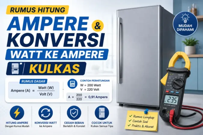 Rumus Hitung Ampere & Konversi Watt ke Ampere Kulkas
