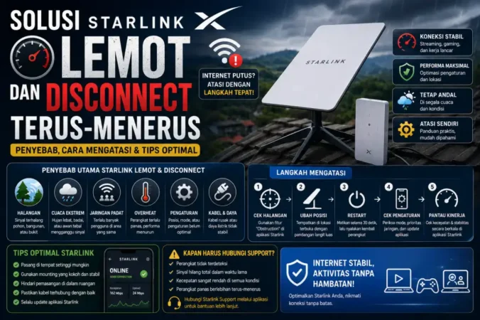 Solusi Starlink Lemot dan Disconnect Terus-Menerus