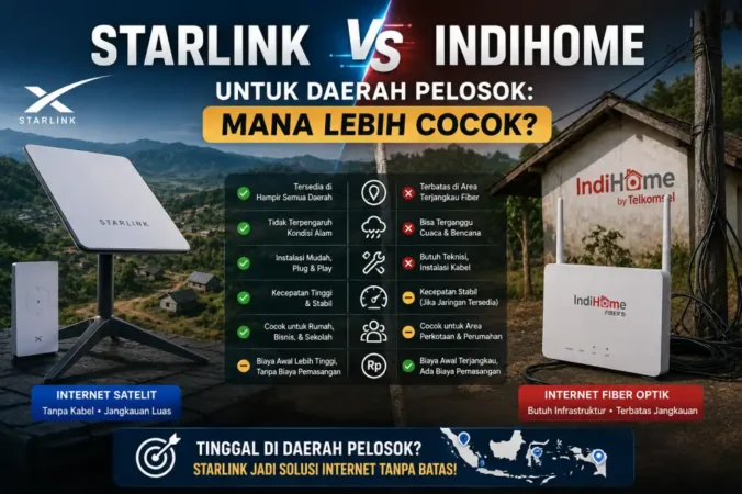 Starlink vs IndiHome untuk Daerah Pelosok: Mana Lebih Cocok