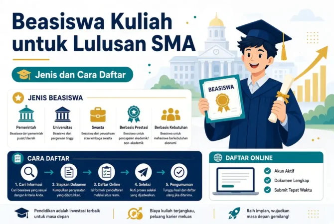 Beasiswa Kuliah untuk Lulusan SMA: Jenis dan Cara Daftar