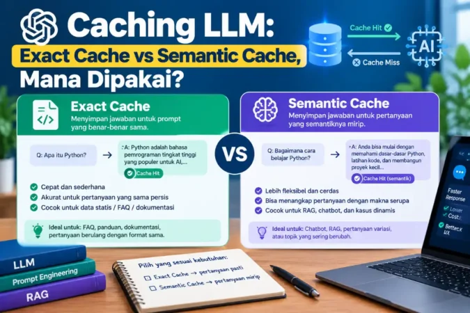 Caching LLM: Exact Cache vs Semantic Cache, Mana Dipakai