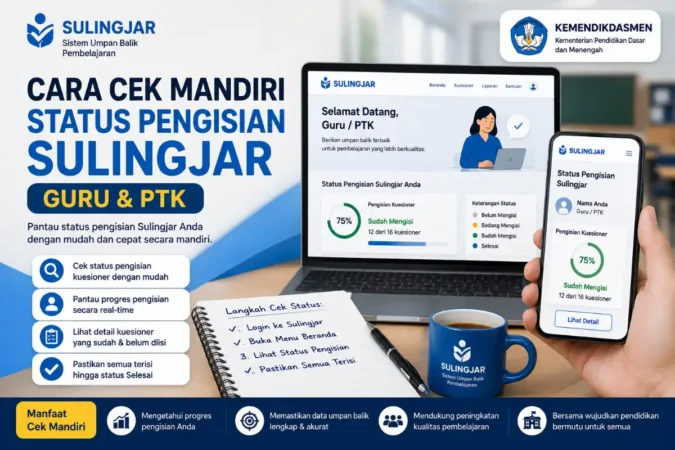 Cara Cek Mandiri Status Pengisian Sulingjar Guru & PTK