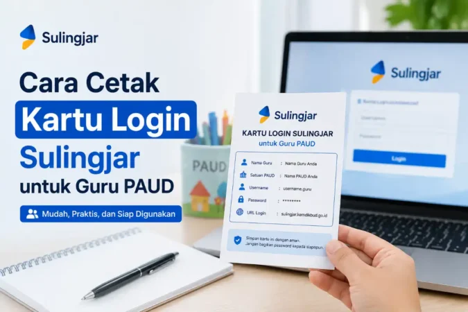 Cara Cetak Kartu Login Sulingjar untuk Guru PAUD