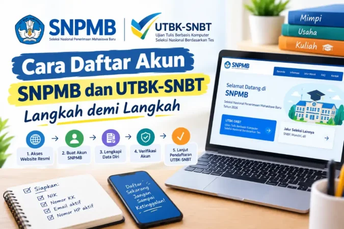 Cara Daftar Akun SNPMB dan UTBK-SNBT Langkah demi Langkah