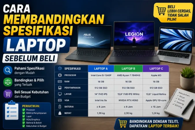 Cara Membandingkan Spesifikasi Laptop Sebelum Beli
