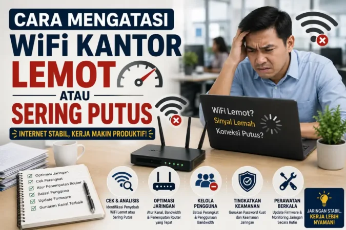 Cara Mengatasi WiFi Kantor Lemot atau Sering Putus