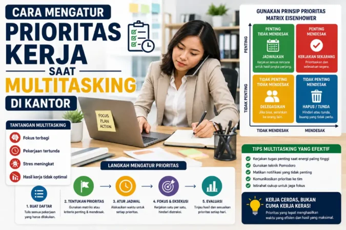 Cara Mengatur Prioritas Kerja Saat Multitasking di Kantor