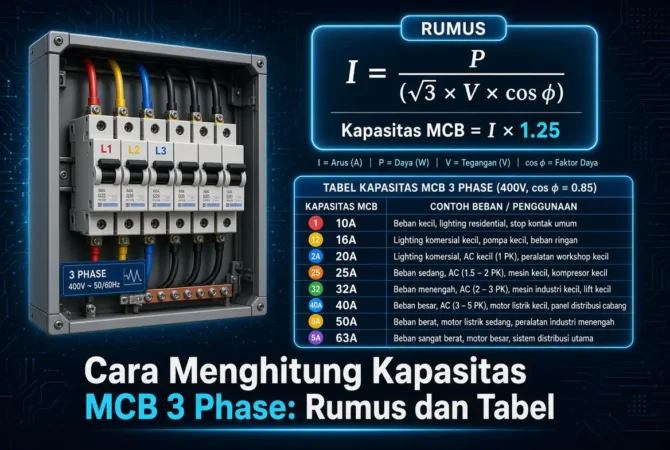 Cara Menghitung Kapasitas MCB 3 Phase: Rumus dan Tabel