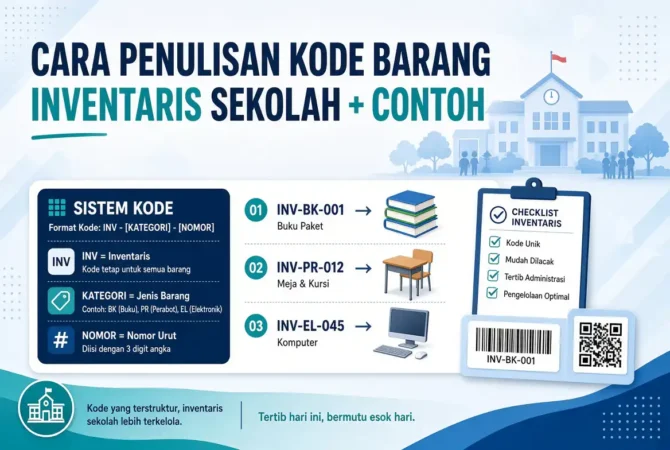 Cara Penulisan Kode Barang Inventaris Sekolah + Contoh