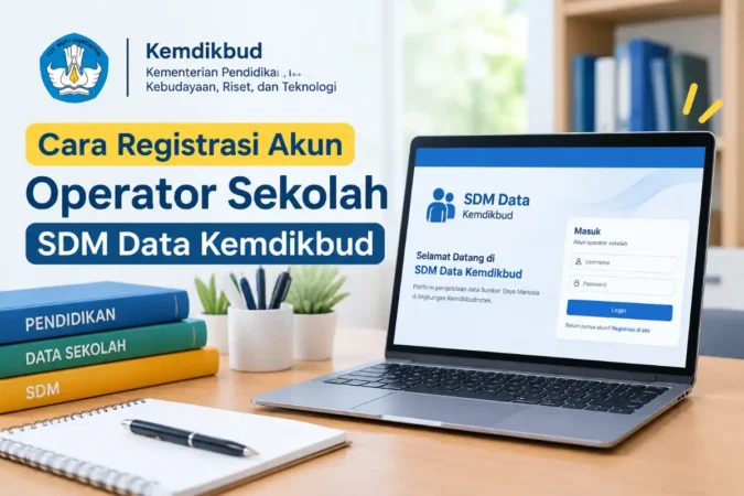 Cara Registrasi Akun Operator Sekolah SDM Data Kemdikbud