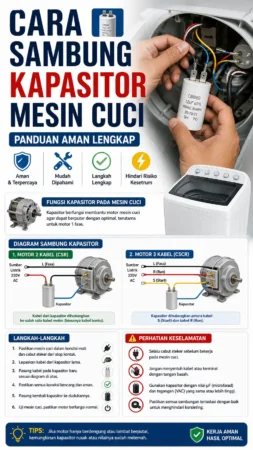 Cara Sambung Kapasitor Mesin Cuci: Panduan Aman Lengkap