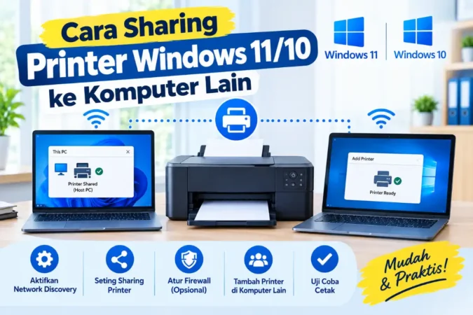 Cara Sharing Printer Windows 11/10 ke Komputer Lain