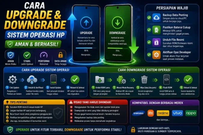 Cara Upgrade dan Downgrade Sistem Operasi HP Aman