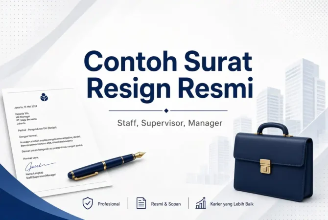 Contoh Surat Resign Resmi: Staff, Supervisor, Manager