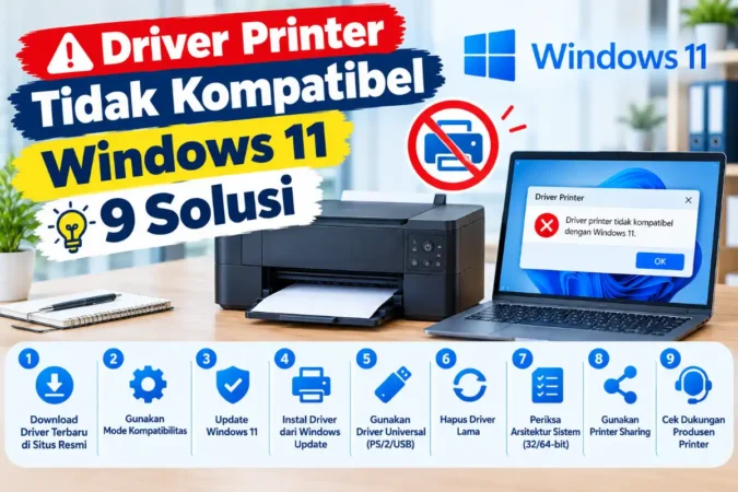 Driver Printer Tidak Kompatibel Windows 11: 9 Solusi