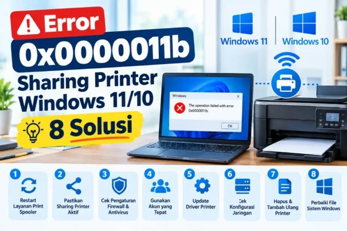 Error 0x0000011b Sharing Printer Windows 11/10: 8 Solusi