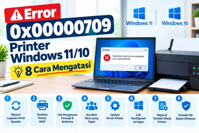 Error 0x00000709 Printer Windows 11/10: 8 Cara Mengatasi