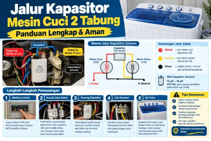 Jalur Kapasitor Mesin Cuci 2 Tabung: Panduan Lengkap & Aman