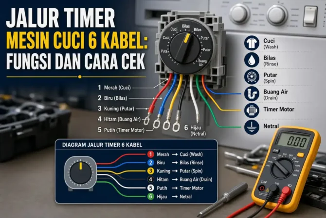 Jalur Timer Mesin Cuci 6 Kabel: Fungsi dan Cara Cek